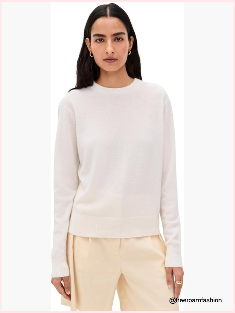 Cashmere Crewneck Sweater - Women's Soft Knit